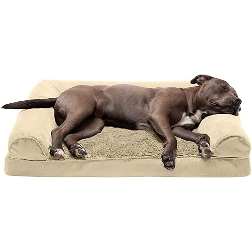 Furhaven Orthopedic, Cooling Gel, and Memory Foam Pet Beds for Small, Medium, and Large Dogs and Cats - Plush and Suede Sofa, Quilted Sofa, Comfy Couch Dog Bed, and More