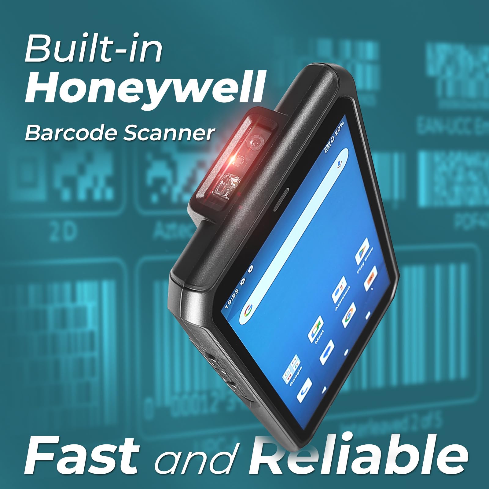 SVANTTO Android 13 Barcode Scanner, Honeywell 1D/2D/QR Scan Engine, 4+64GB, Bluetooth 5.1, WiFi, 4G LTE, NFC, 5000mAh große Batterie, 5.5" Handheld Rugged PDA für WMS Management.