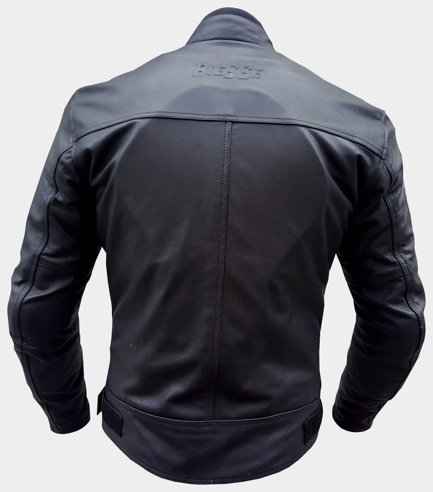 BI ESSE - Giacca in pelle MOTO Racing/Touring, stile vintage, sfoderatile, Gilet termico rimovibile, completo di Protezioni