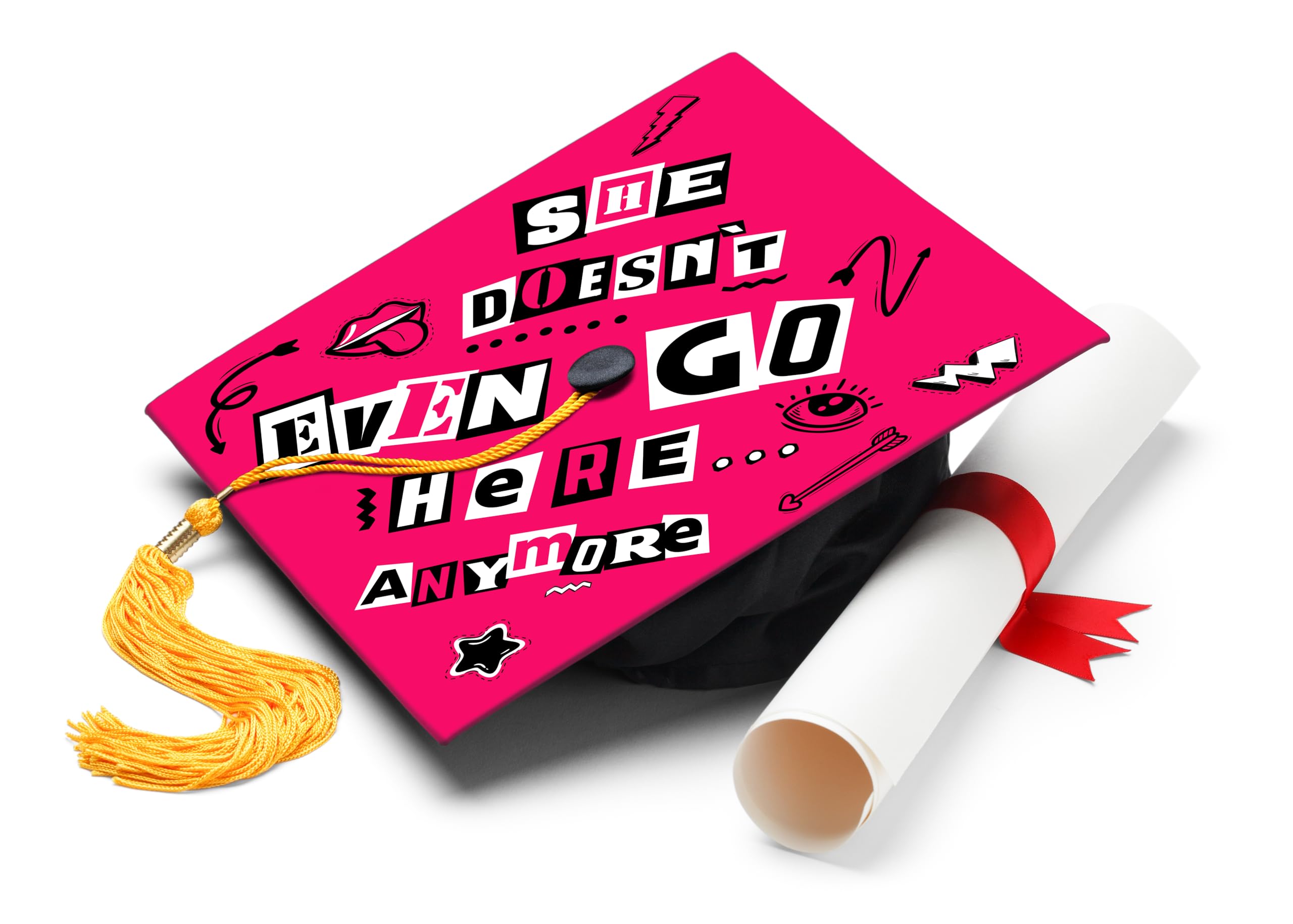 ADVANSYNC She Doesn't Even Go Here... Anymore Graduation Cap Topper