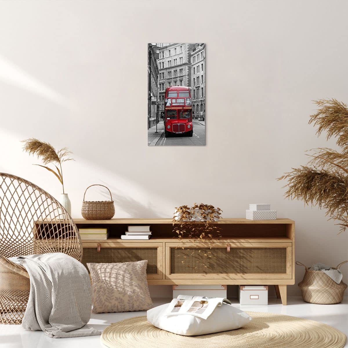 Lienzos decorativos Autobús inglaterra vacaciones londres Cuadro Sobre Lienzo Moderno Vertical 45x80cm Cuadros Decoracion Salon Dormitorio Cuadros Pared Imágenes Wall Art Prints Decor PA45x80-2153