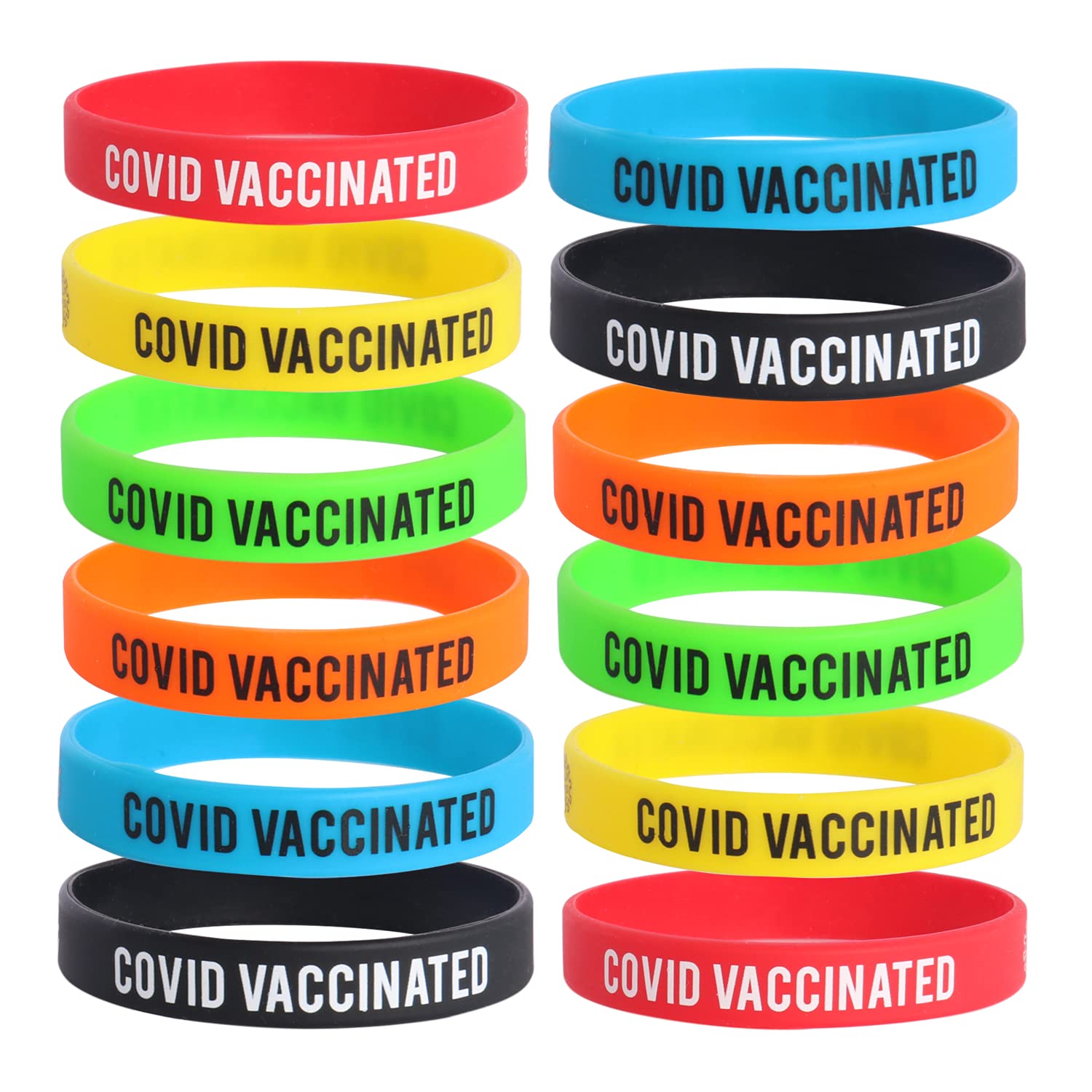 Covid Vaccine Bracelet - Silicone I'm Vaccinated Wristband - I Am Protected & Comfortable - Durable Covid Vaccinated Bracelet