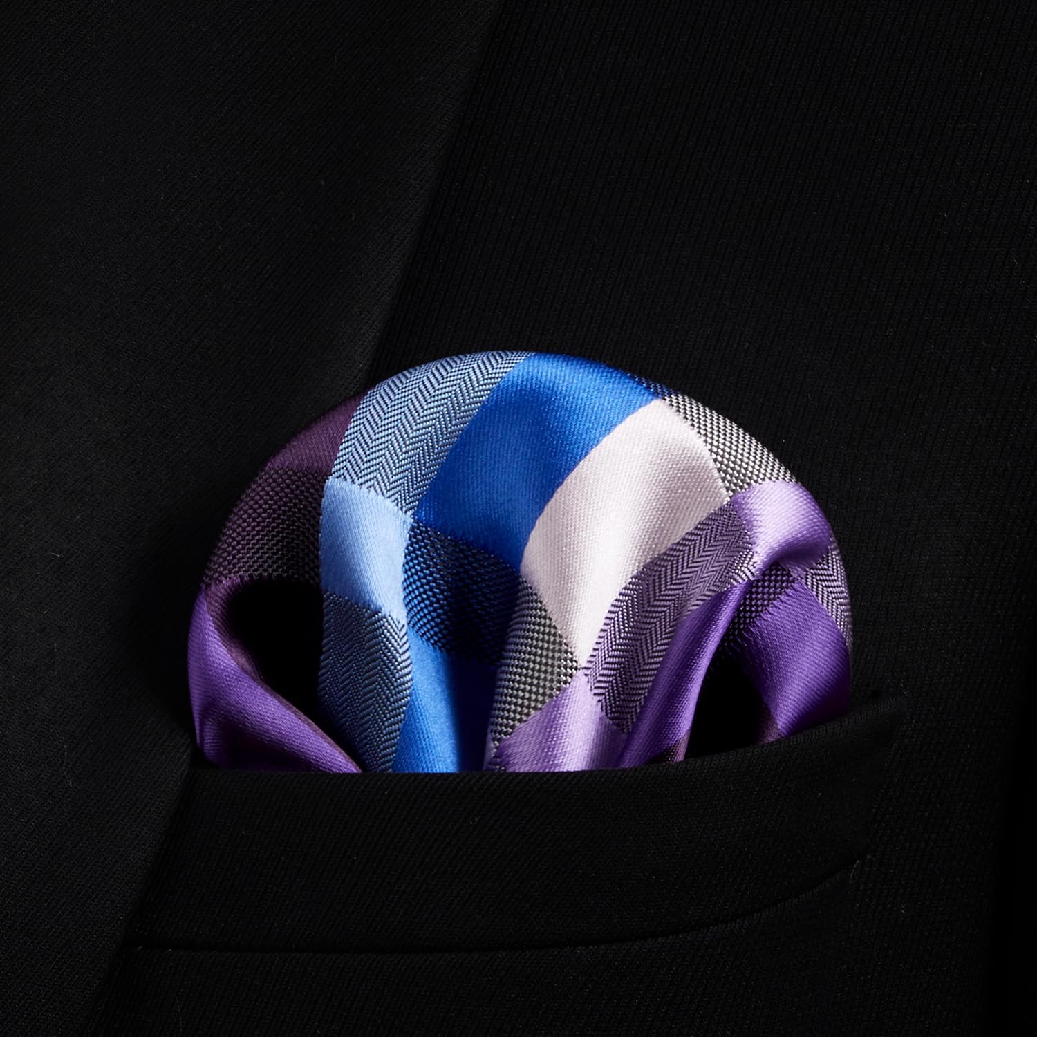 Bow Ties for Men Check Plaid Self Tie Bow Tie and Pocket Square Bowtie Formal Tuxedo Wedding Bowties Handkerchief Set - Image 5