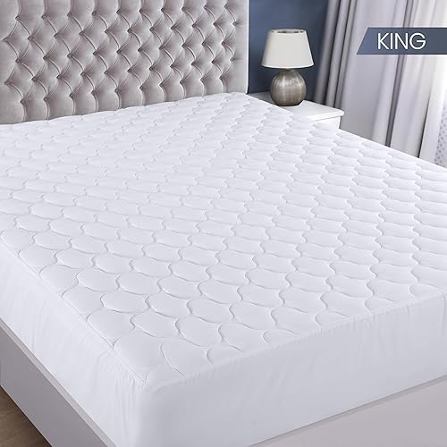 Miniatura 2 de Utopia Bedding Protector de colchón acolchado impermeable tamaño King, protector de colchón que se estira hasta 16 pulgadas de profundidad, funda de