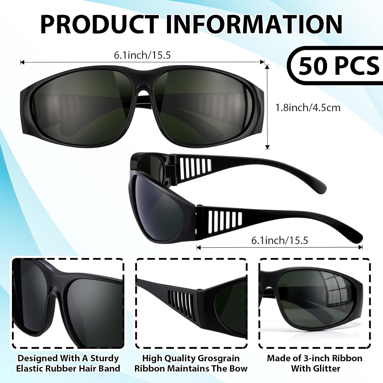 50個 ブラック 安全メガネ バルク溶接安全メガネ 曇り止め 傷防止 保護メガネ 溶接機用 耐衝撃・防滴 建設/屋外作業/撮影用