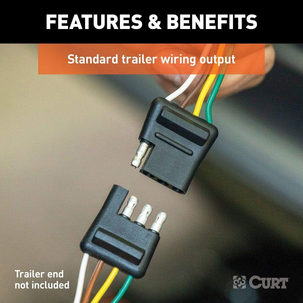 CURT 55244 Vehicle-Side Custom 4-Pin Trailer Wiring Harness, Fits Select Nissan Xterra