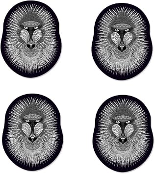 Pack of 4-3 Stickers - Mandrill Vinyl Sticker - Sticker for Scrapbooks Laptops Cell Phones Car Waterbottle Etc