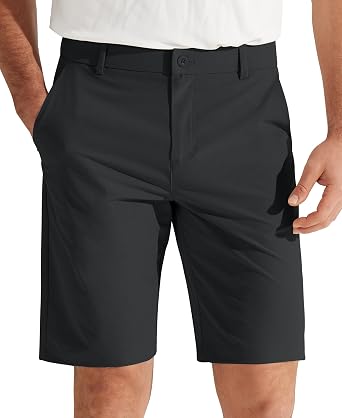Libin Mens Golf Shorts 7"/9" Casual Flat Front Hybrid Dress Shorts