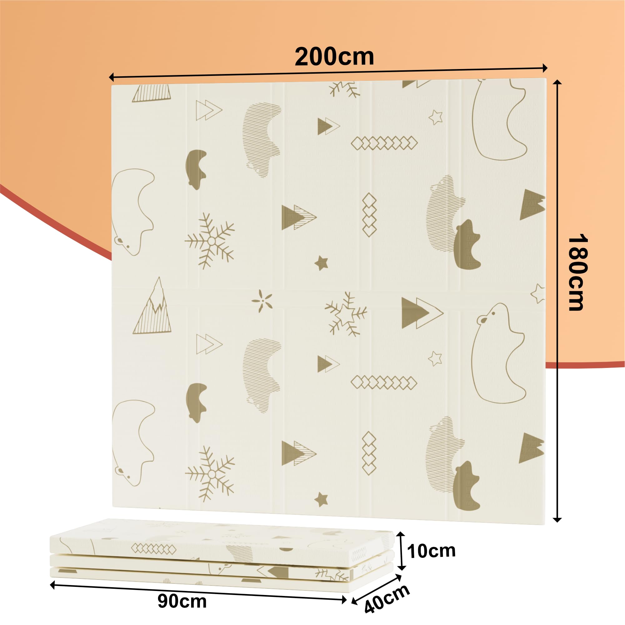 Baby Play Mat, Large Reversible & Foldable Waterproof Foam Playmat 200x180cm, Double-Sided Non-Slip Toddler Floor Mat for Crawling, Tummy Time, Nursery, Portable Floor Mat, Farm — view 7