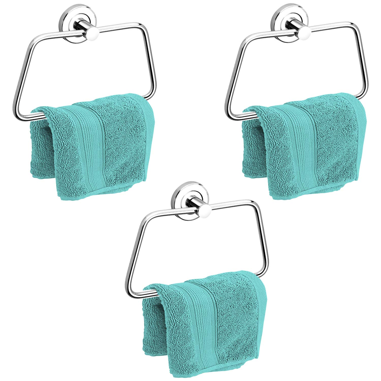 Plantex Stainless Steel Towel Ring for Bathroom/Wash Basin/Napkin-Towel Hanger/Bathroom Accessories (Chrome-Trapezium) - Pack of 3 (B08JPLDFBF) Amazon Price History, Amazon Price Tracker
