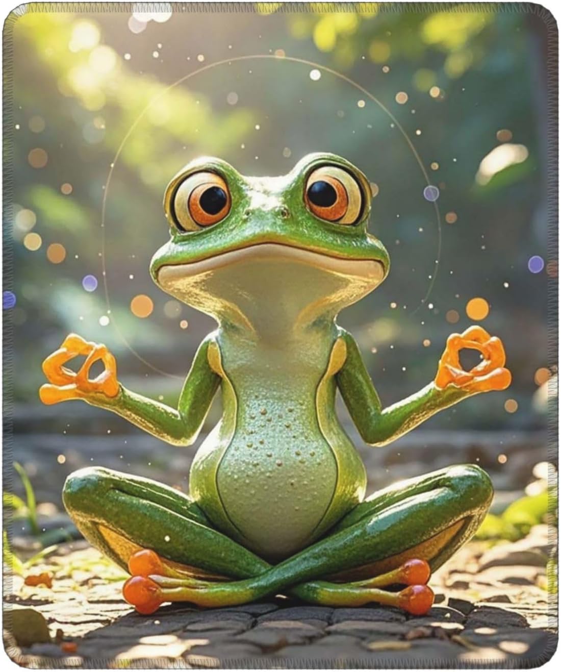 Mouse Pad Non Slip Waterproof Mouse Mat with Anti-Slip Rubber Base Cute Funny Frog Doing Yoga Mouse Mats Portable Washable Desk Mat Computer Mouse Pads for Office Home Gaming