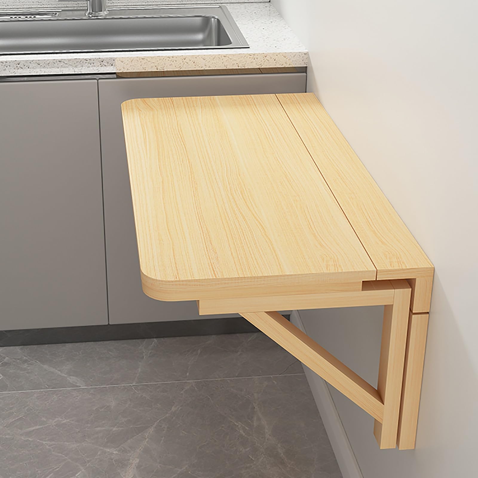 Table murale pliable pour optimiser le salon et le télétravail