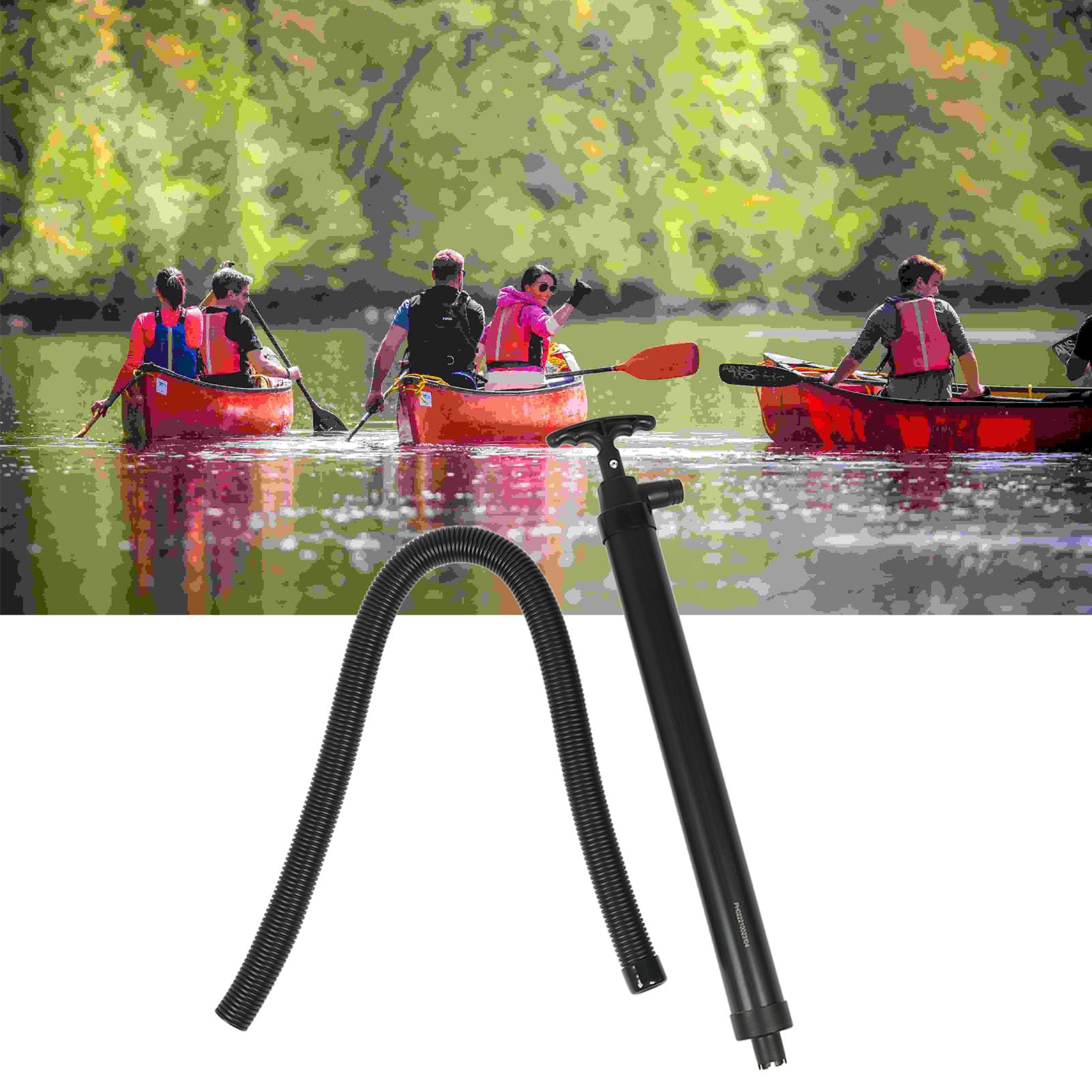 Manuelle Wasserpumpe, Schlauch, Hocheffiziente Manuelle Bilgenpumpe, Multifunktional, Bequemer Griff, Verschleißfest, Ergonomisch für Yachten, Kajaks (BLACK)