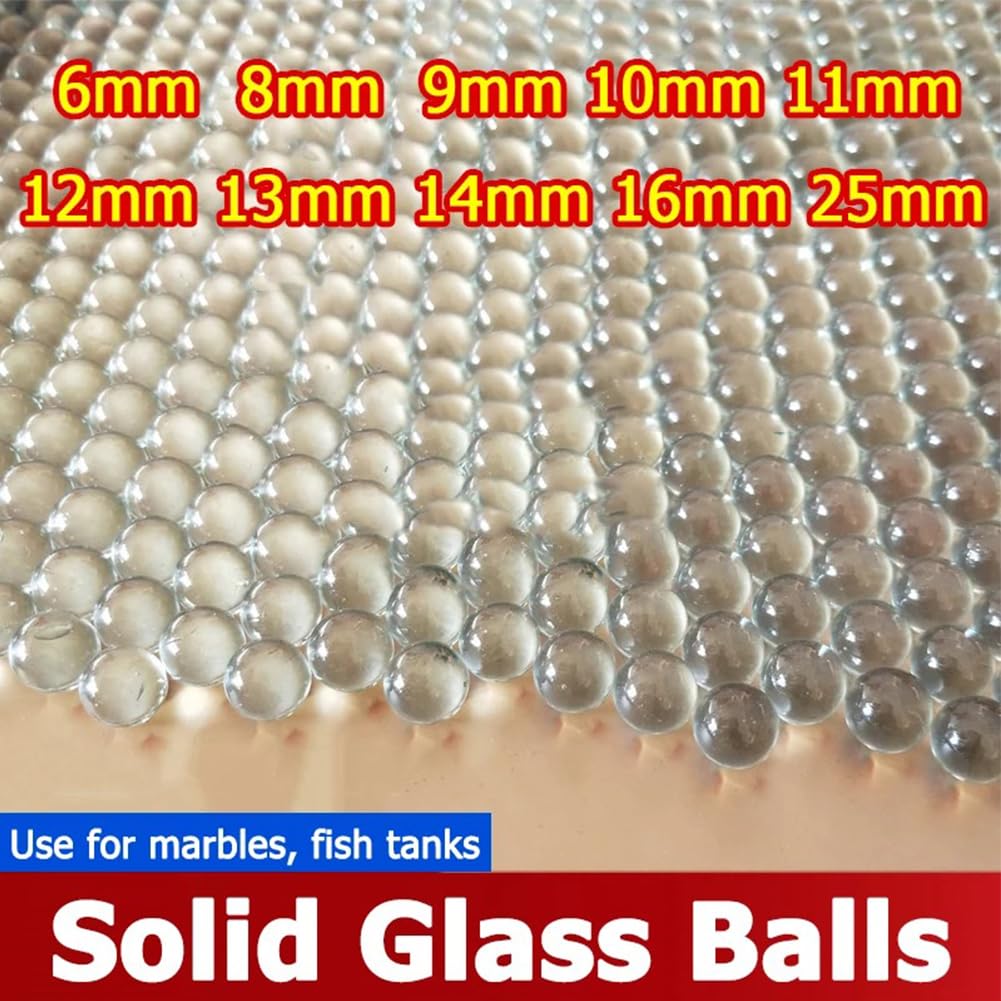 50PCS Boules décoratives, 25mm Billes de Verre Unies pour vases, Aquariums et décoration intérieure, Transparente
