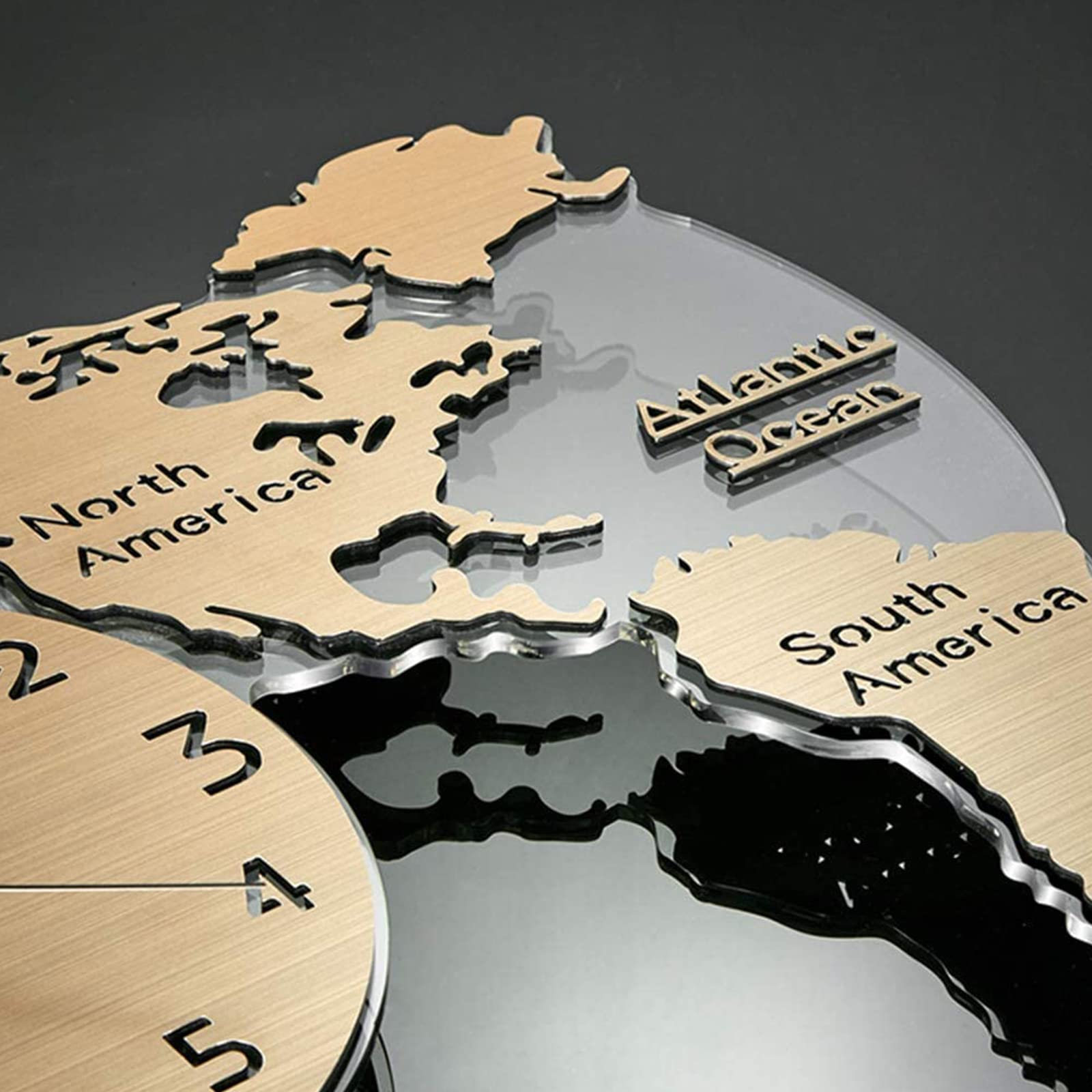 Amazon.co.jp: 掛け時計、47インチ世界地図モダンなリビングルーム大型