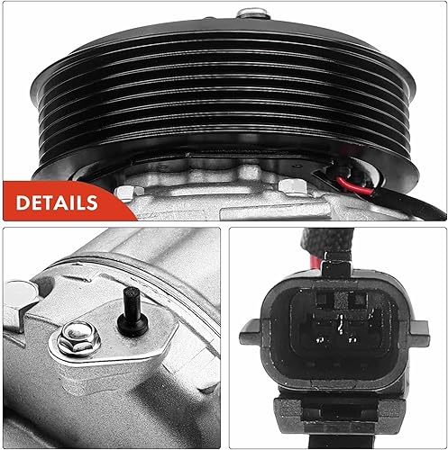 Miniatura 8 de A-Premium Compresor de AC con embrague, compatible con 68667, 92600-JA100, compatible con Nissan Altima 2007-2012 3.5L (no compatible con 2.5 litros)
