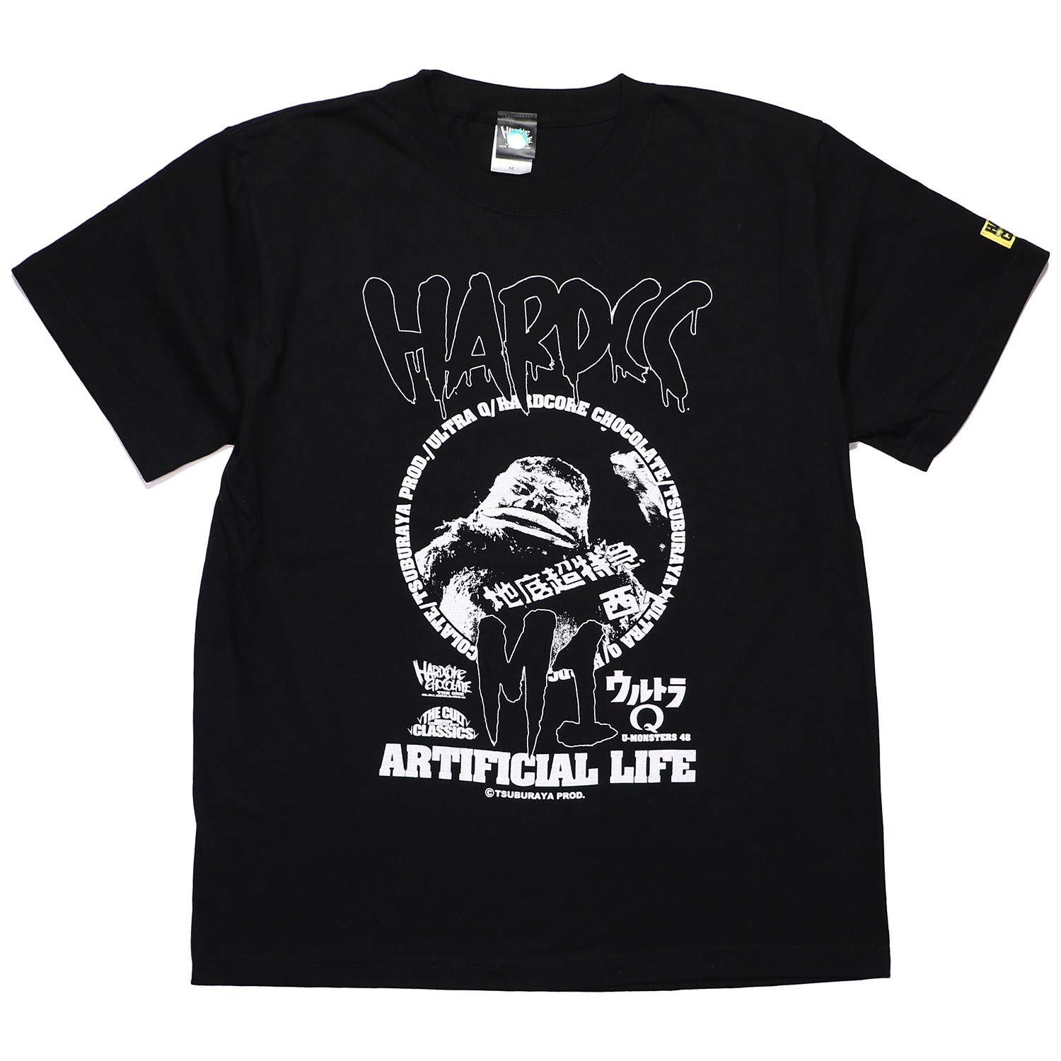 [ハードコアチョコレート] M1号 (カモメブラック)(SS:TEE)(T-1072-BK) Tシャツ 半袖 カットソー 特撮 怪獣 星人 ウルトラQ 円谷プロ 国内正規品