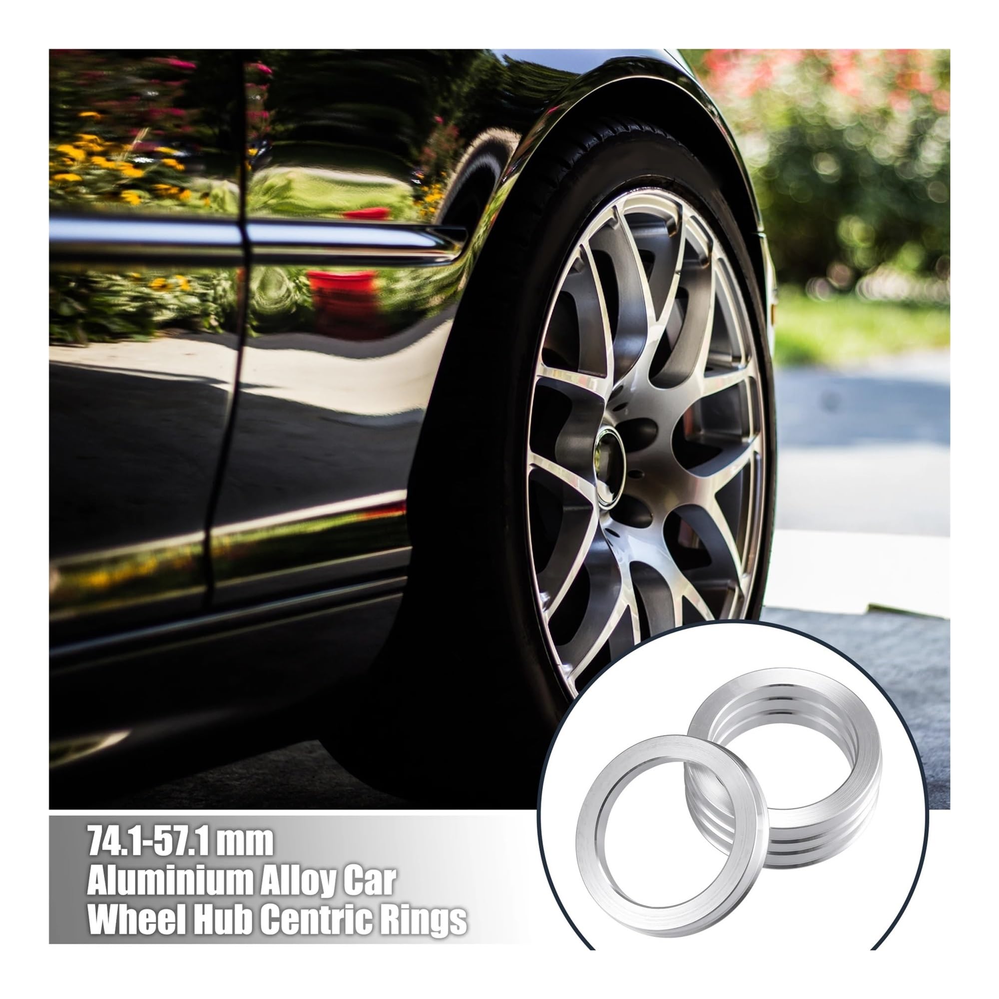 Distanziale Cerchi 4 Pezzi OD 74.1 Mm 68 Mm A ID 54.1mm 56.1mm 56.6mm 57.1mm Anelli Centraggio Mozzo Dell'auto Distanziatore Centrale Foro Della Ruota Lega Alluminio Distanziali Ruota(68-56.1mm 4pcs)