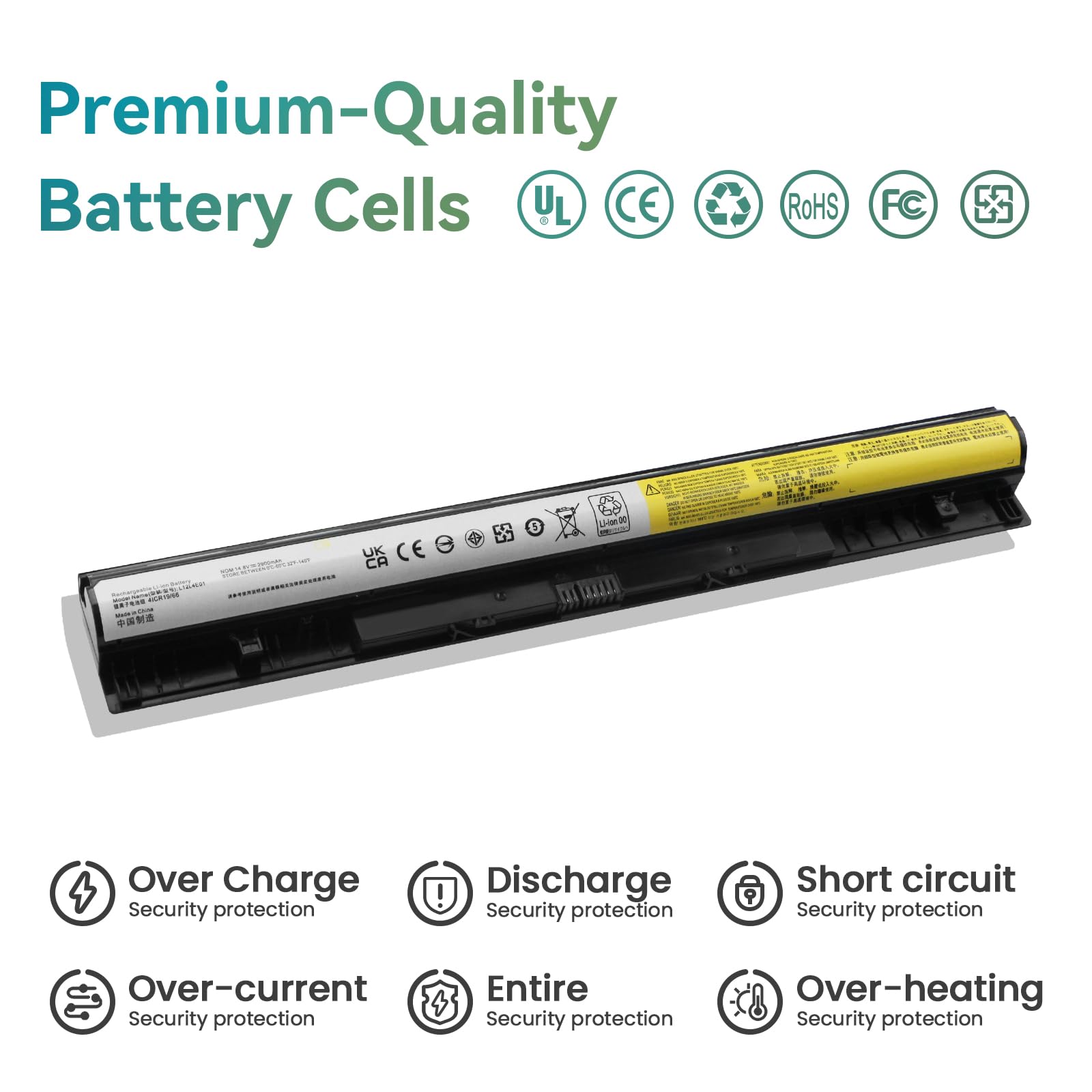 L12M4E01 L12L4E01 L12S4E01 L12L4A02 L12M4A02 L12S4A02 Batterie pour Lenovo IdeaPad G400S G405S G410S G500S G505S G510S G50-30 G50-45 G50-70 G50-70M G50-75 G50-80 G40-30 G40-45 G40-70 G40-80 Z50-70