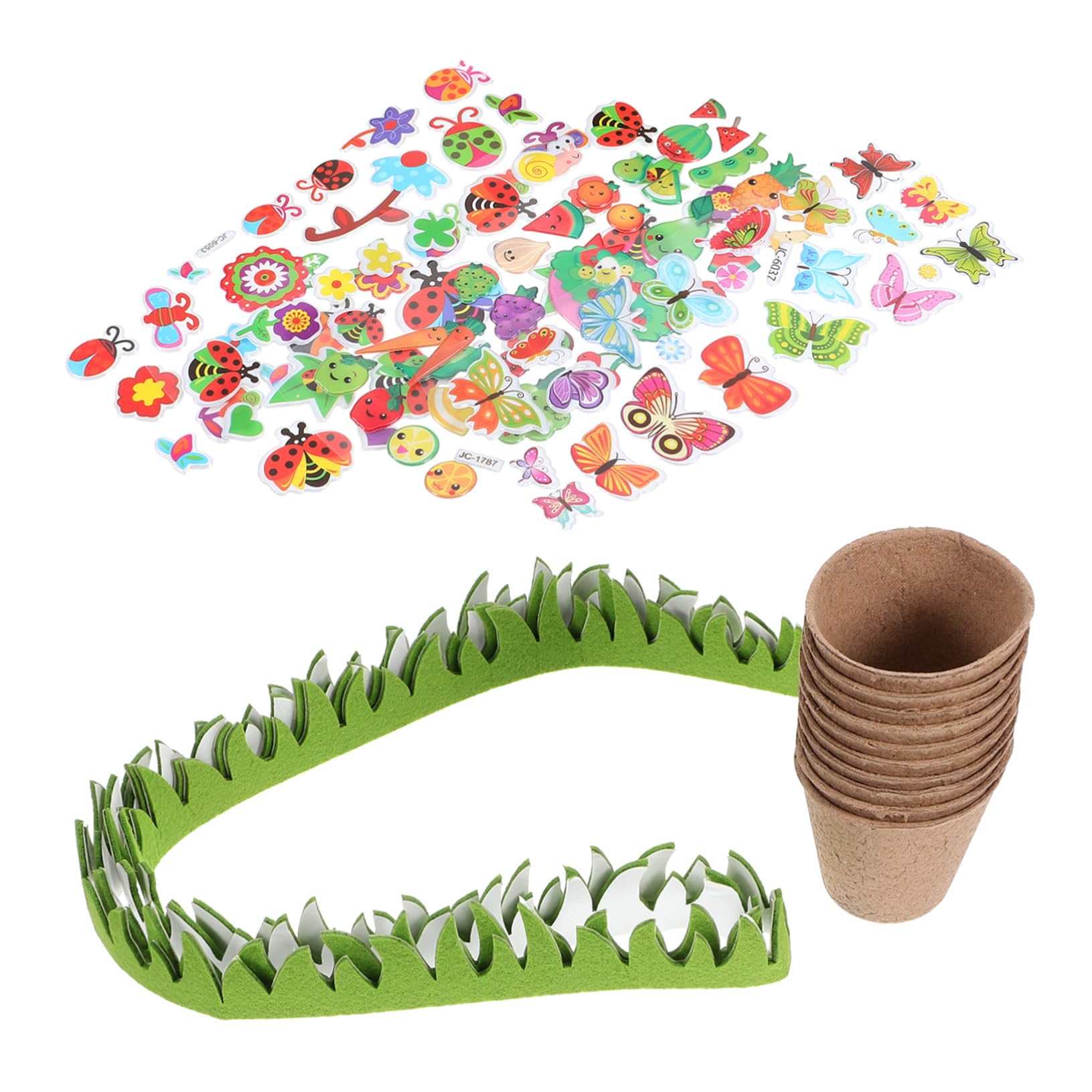 UPKOCH 4sätze Pflanztöpfe Mit Aufkleber Umweltfreundliche Pulp-töpfe Für Garten Und Blumen Bastelset Für Kreative Projekte Und
