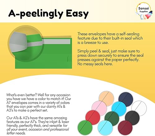 Miniatura 4 de Paquete de 110 sobres de invitación, para tarjetas de 2.0 x 2.8in, A7, 5  x 7  pulgadas, perfecto para bodas, graduación, cualquier tarjeta,