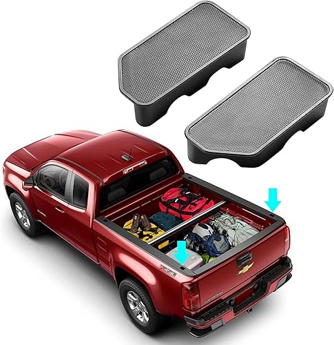 TTCR-II Fundas para rieles de cama para GMC Canyon y Chevy Colorado 2015-2020, cubiertas para bonneau de camión, tapones de bolsillo de estaca para