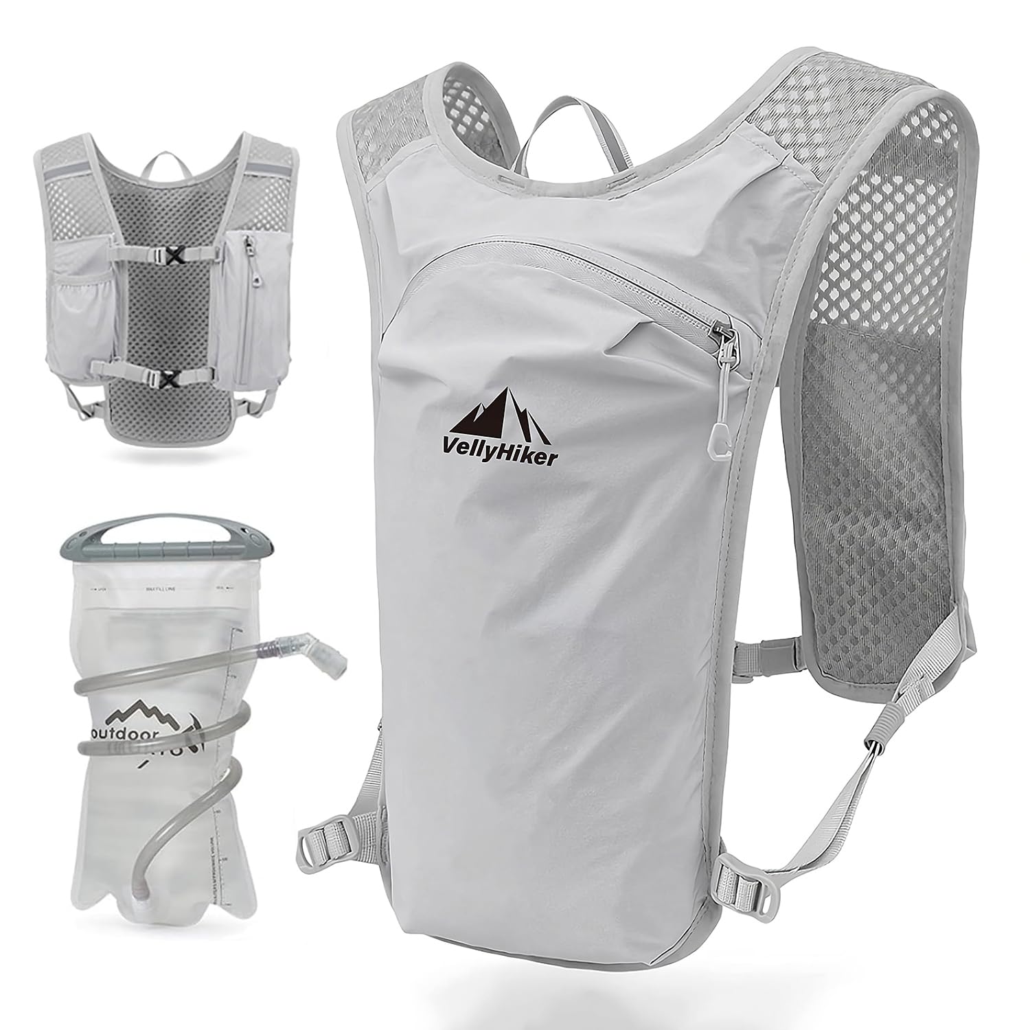 Velleyhiker Hydration Pack Lightweight Running Backpack for Men & Women, 6L Breathable Bike Rucksack for Cycling