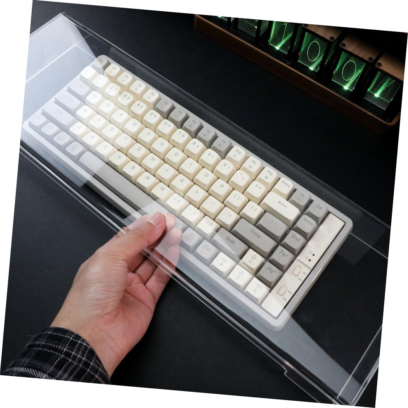 Transparente Protection de Clavier Acrylique pour Clavier de Bureau