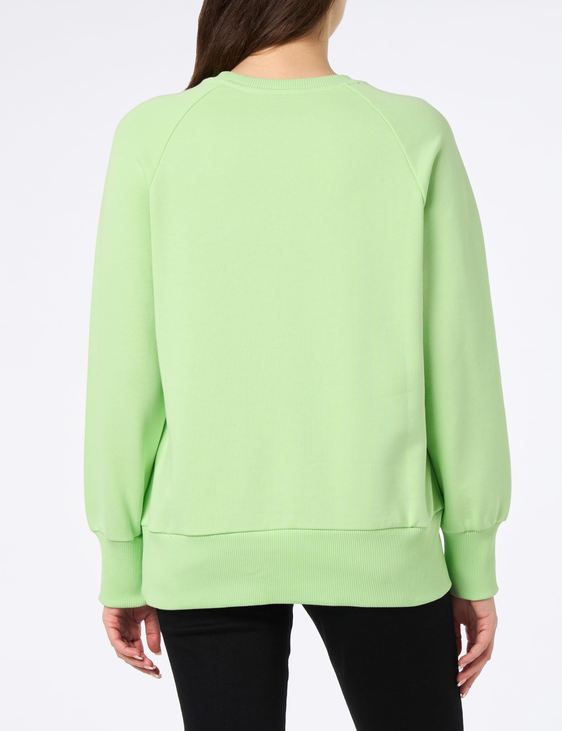 Armani Exchange Sudadera de Cuello Redondo con Logotipo Metálico Mujer