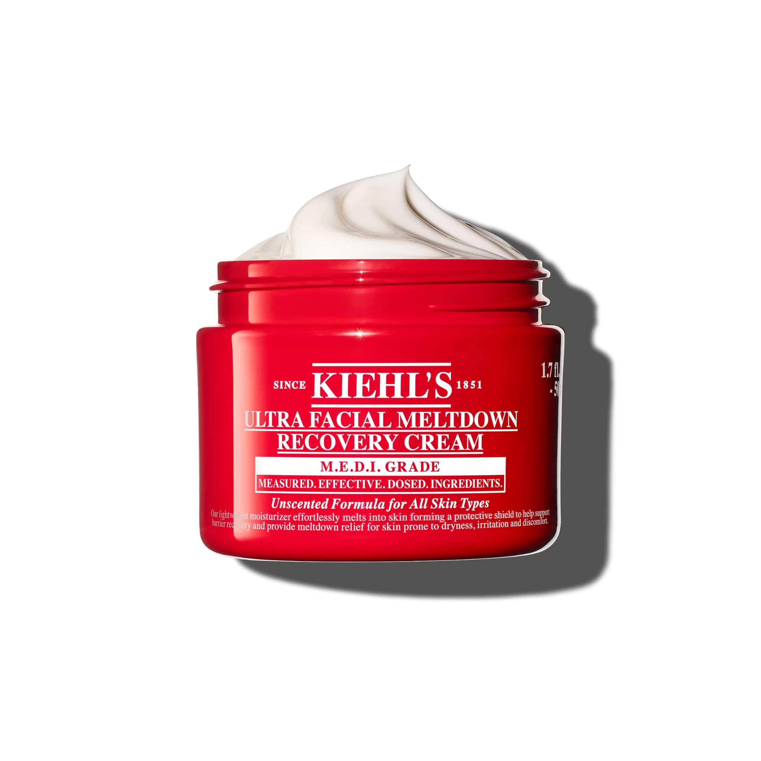 Kiehl’s Ultra Facial Meltdown Recovery Cream, Gesichtspflege mit kolloidalem Hafermehl für empfindliche, zu Ekzemen neigende Haut, Feuchtigkeitscreme zur Regeneration der Hautbarriere, 50 ml