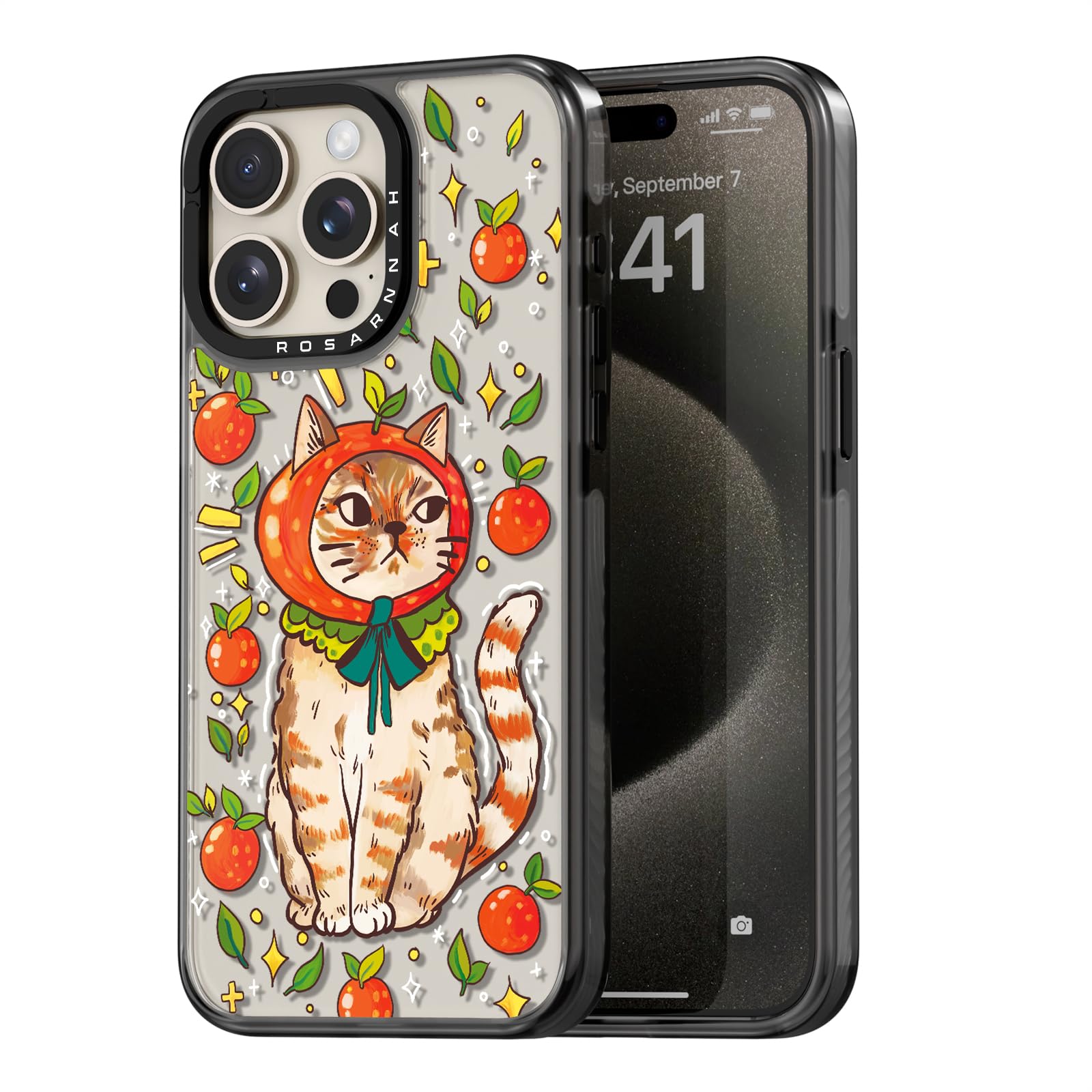 Coque iPhone 15 Pro Max chat amusant noir antichoc 17 cm - 8