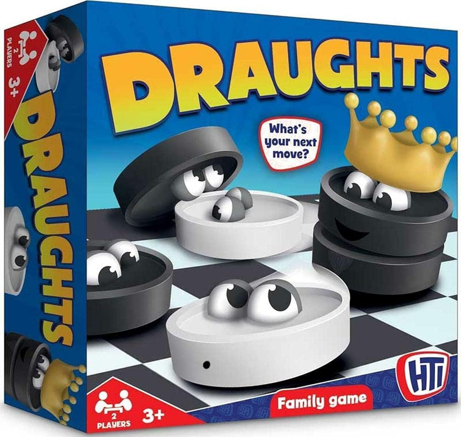 Winning Moves HTI Table Games Draughts, Family Game, GM1372491