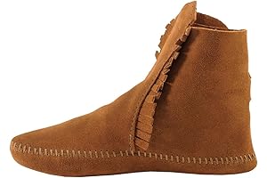 Indulge in the Comfort and Style of Our Classic Suede Moccasin Booties