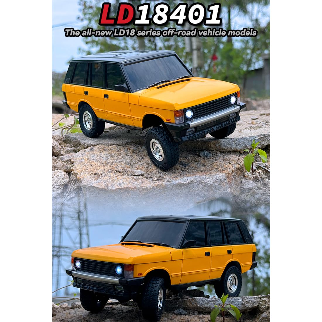 Skala 1/18 2,4 G 3CH 4WD Off-Road RC Model samochodu z rozkładanymi reflektorami, model pilota terenowego dla dorosłych, prezent dla chłopców (wersja RTR)