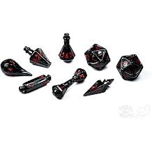 PolyHero Wizard 8-Piece Dice Set, Shadow, for D&D & Tabletop RPGs