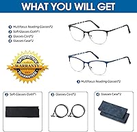 Vista 8 de Gafas de lectura multifocales para mujer, progresivas multifocales, luz azul, lector de computadora, ojo de gato, metal, medio marco, sin línea