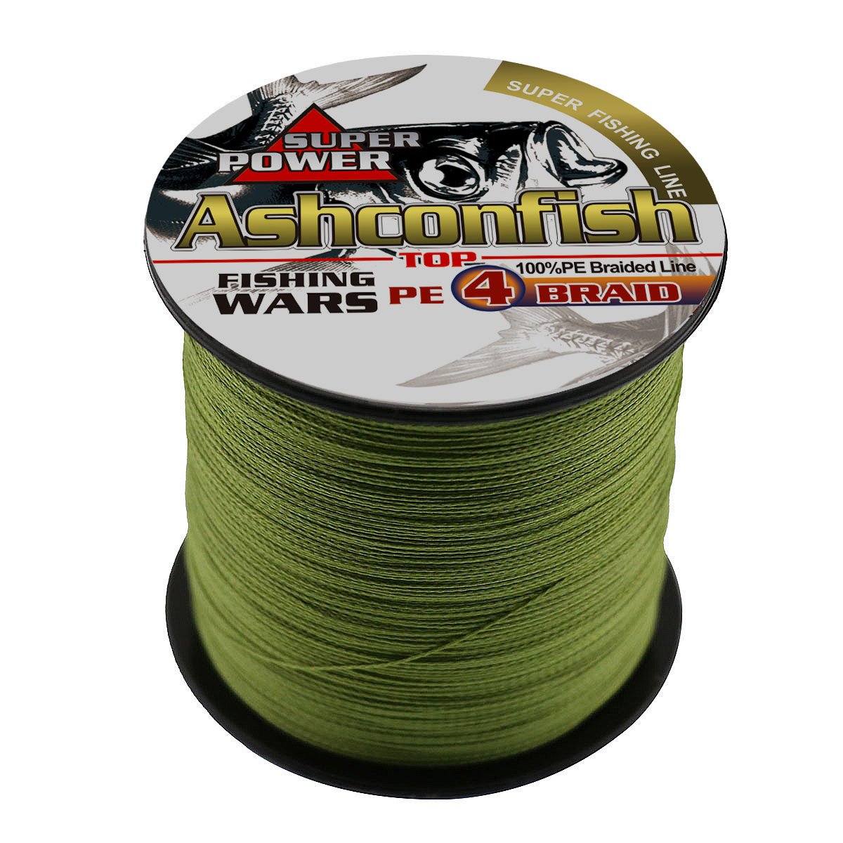 Ashconfish Super Strong Braided Fishing Line-4 Strands Fishing Wire 500M/546Yards Fishing String 25LB-Abrasion Resistant Incredible Superline Zero Stretch Small Diameter -Army Green — image 1