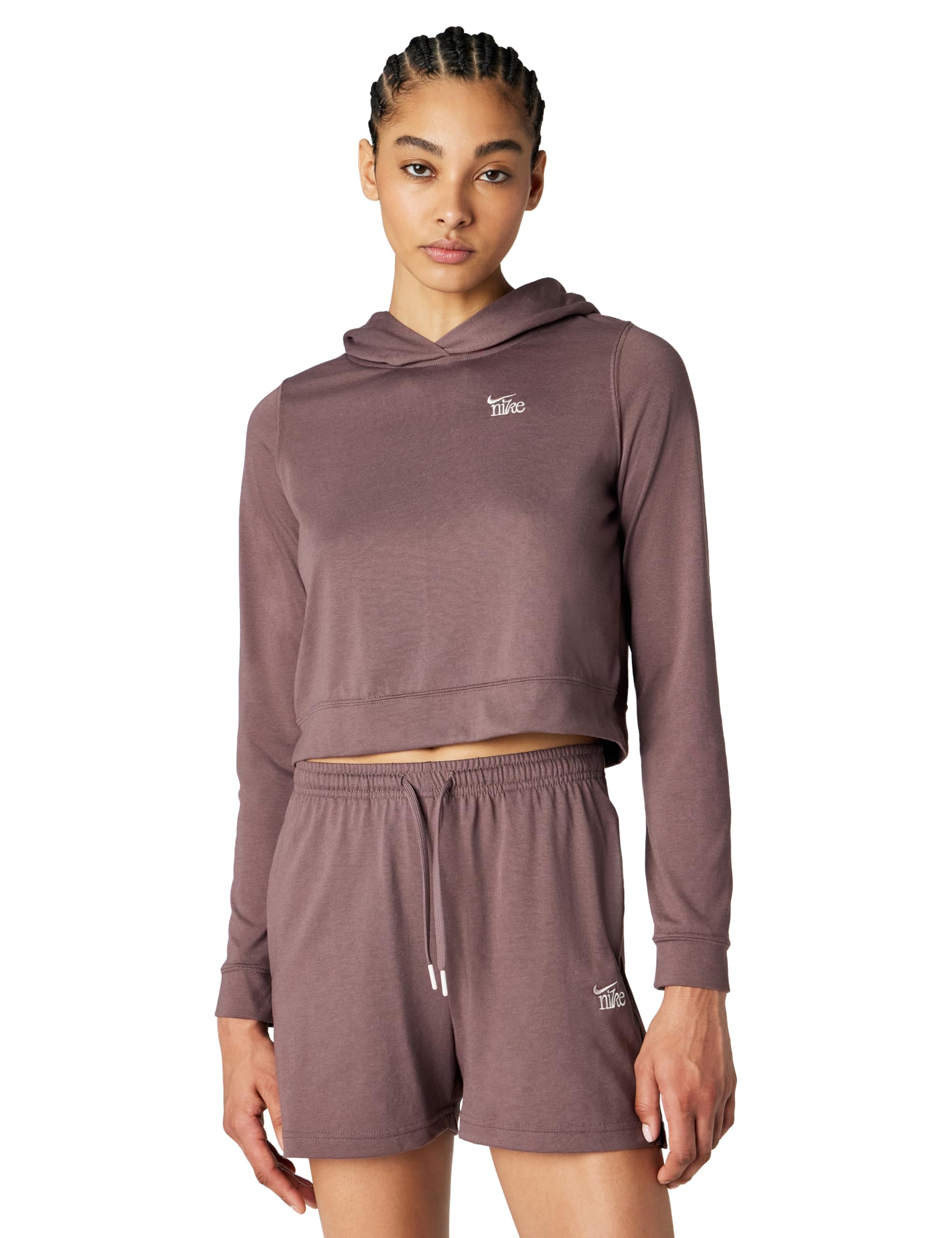 Nike Women's NSW Chill Knit Lightweight Hoody, Tattoo/Chalk, Large