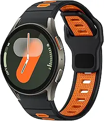 Pulseira de silicone resistente para Samsung Galaxy Watch 7 6 5 4 FE de 40 mm e 44 mm/Galaxy Watch 6 Classic de 47 mm e 43 mm/Watch 4 Classic de 46 mm e 42 mm para Samsung Watch 5 Pro de 45 mm