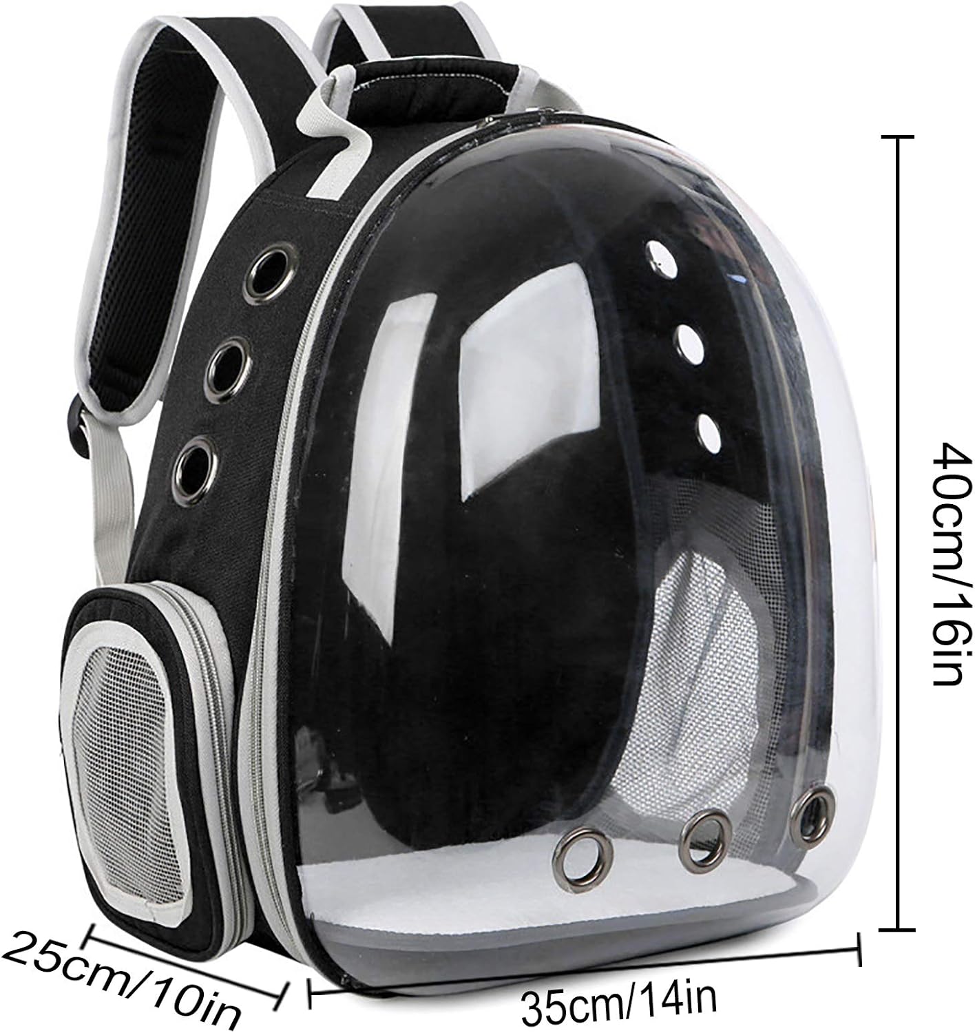 cat backpack with clear bubble