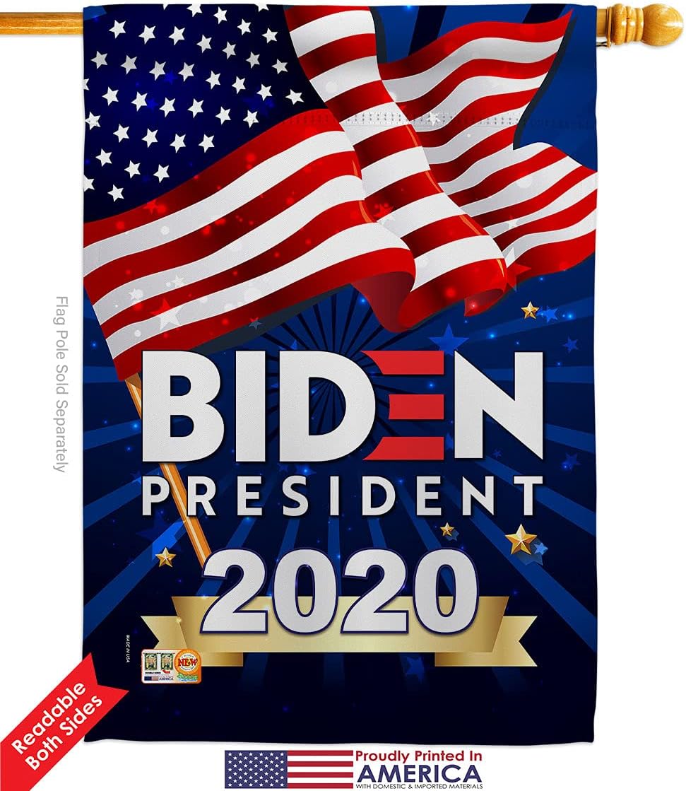 Vote Biden 2020 Garden House Flags Set Patriotic President Democrat Republican Tea Party United State American Election Small Decorative Gift Yard Banner Double-Sided Made In USA 28 X 40