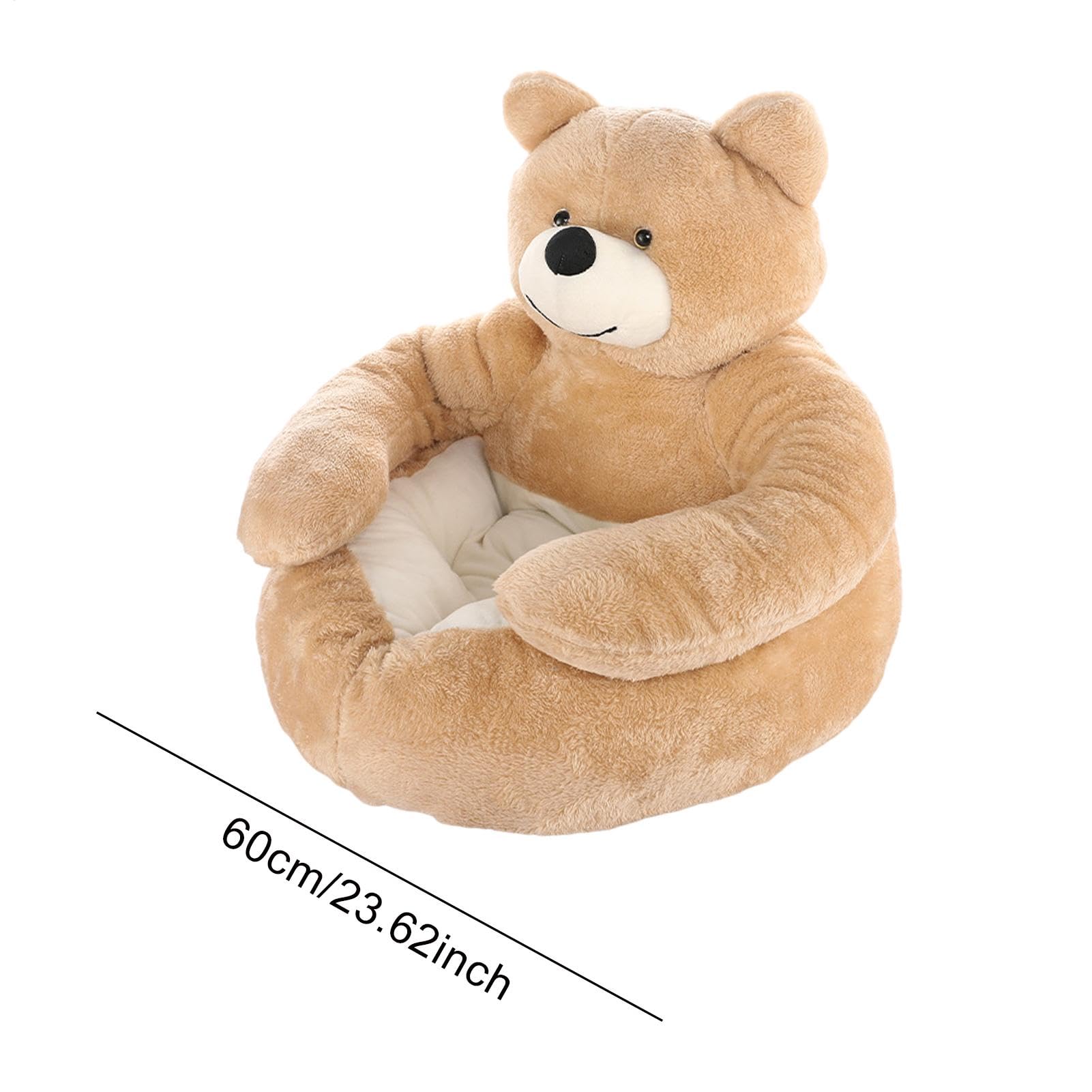 Cama De Mascotas De Peluche Para Perros - Cama Para Perro Bear Hug, Cama De Mascotas Super Suave, Linda Alfombra De Dormir Para Gato Y Oso | Cama De Jaula Para Perros En P