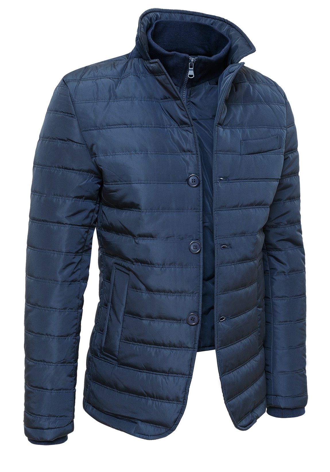 Elegante giubbotto piumino uomo sartoriale slim fit invernale con gilet interno