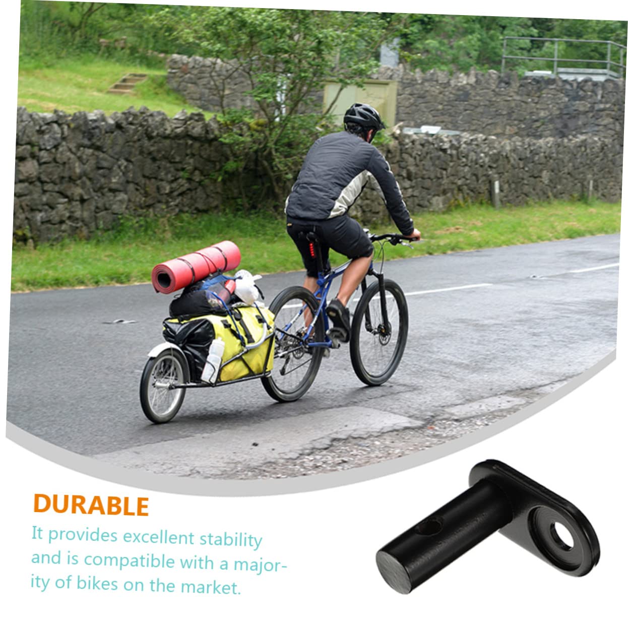 Abaodam Universelle Fahrradanhängerkupplung 3 Stück Stahl Gepäckträgerzubehör Anhängerbefestigung Einfach Montierbar Fürs Fahrrad Anhänger Für Kinder Haustiere Outdoor