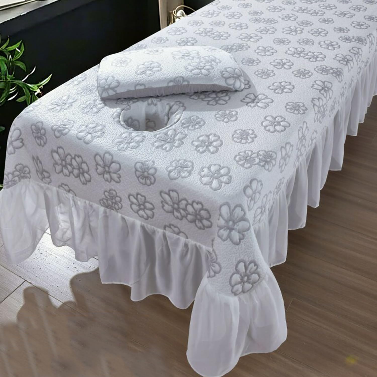 ,pink/B,105*210cm/41*83in,LDLCYCN Cooling Beauty Bed Sheet with Breathing Hole Reusable Spa Massage Linens Massage Bed Table Sheets Soft Beauty Massage SPA Couch Cover Machine Washable for Summer