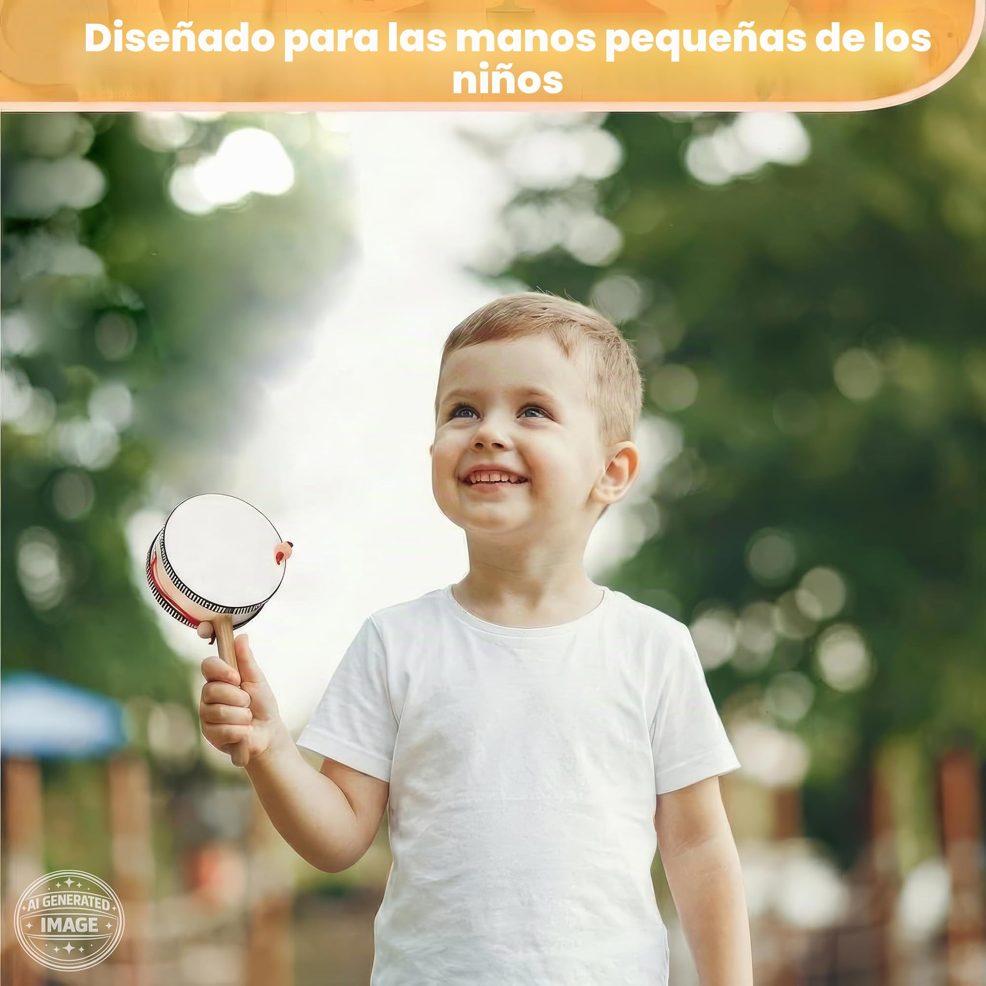 Set de Instrumentos Musicales de Madera Stoie’s para Niños de 1-9 Años – Tambor, Flauta, Maracas, Campanitas, Castañuelas, Pandereta, Juguete Montessori Educativo, Seguro, con Bolsa de Algodón