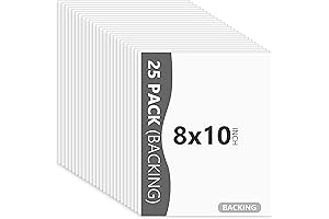Uncut White Mats 8x10 Backing Boards