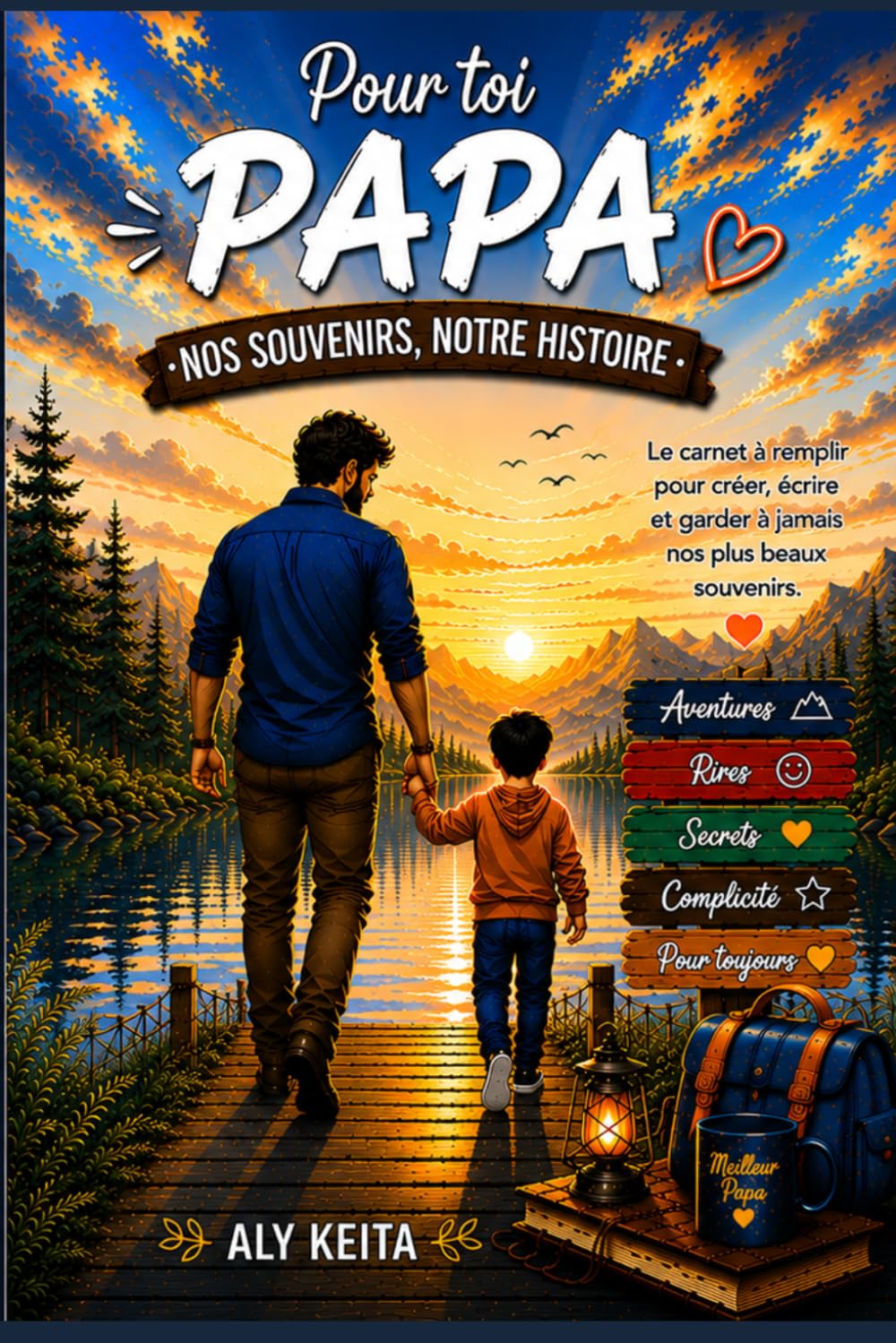 Pour toi Papa — Nos Souvenirs, Notre Histoire : Carnet à remplir père et enfant | Cadeau Fête des Pères, Anniversaire: Le carnet à remplir pour créer, ... et garder à jamais nos plus beaux souvenirs.