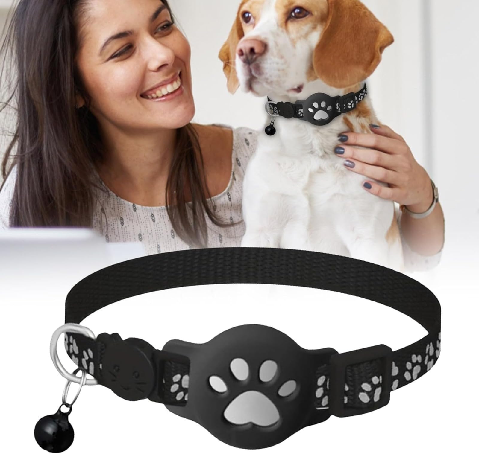 Collier GPS Chat,Traceur GPS Chat Tracker,Traceur GPS sans Carte sim,Bande réfléchissante, imperméable et résistante, avec Clochette,Convient Aussi Bien aux Chats qu'aux Chiens - 5