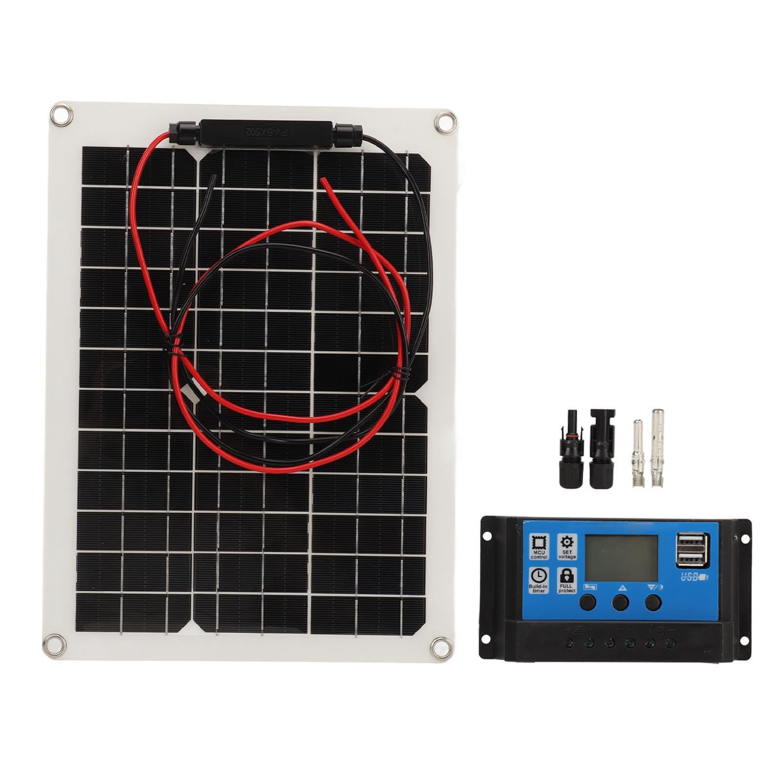 Panneau solaires 300 W haute efficacité, kit complet avec régulateur de charge IP67 50 A, compatible 12 V/24 V – idéal pour camping-car, van aménagé et usage nomade